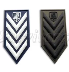 Police Patch 3D Sergeant to be Promoted (Collar Patch) Low Vis
