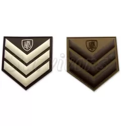 Police Patch 3D Police Insignia Sergeant Investigative Officer (For Arm) Low Vis