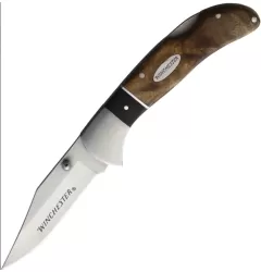Winchester Lockback Burlwood Handles Folding Knife