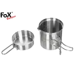 Mess Kit Pot Pan Stainless Steel Fox Outdoor