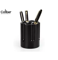 Revolver Gun Cylinder Pen Holder Black Aluminum Caliber Gourmet