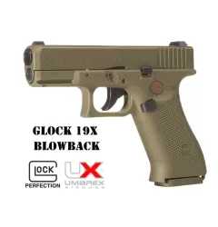 Αεροβόλο Glock 19X Coyote Blowback 4.5mm Co2