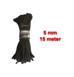 Σχοινί 5 mm 15 Μέτρα Mil-Tec Commando Rope Μαύρο Σχοινί 5 mm 15 Μέτρα Mil-Tec Commando Rope Μαύρο