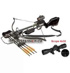 Jaguar Crossbow Βlack with scope 4x32 150 lbs