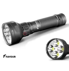Rechargeable Flashlight Handheld Favour Protech T2417 12.000 Lumen