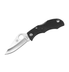 Spyderco LadyBug 3 Black Plain Edge Folding Knife, Size: nosize