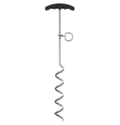 MFH Spiral Tent Peg Metal with Plastic Handle 45cm