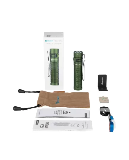Olight Rechargeable Flashlight Baton 3 Pro Max CW 2500 Lumens OD Green, 7 image