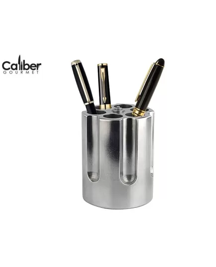 Revolver Gun Cylinder Pen Holder Aluminum Caliber Gourmet
