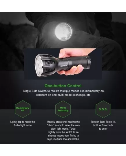 Rechargeable Flashlight Nextorch Saint Torch 11 3500 lumens, 11 image