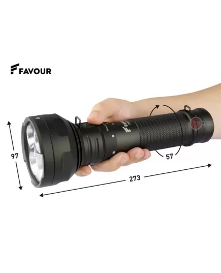 Rechargeable Flashlight Handheld Favour Protech T2417 12.000 Lumen, 9 image